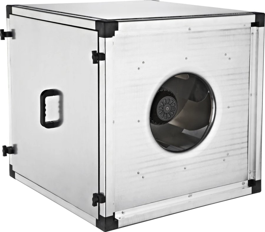 Квадратный канальный вентилятор с назад загнутыми лопатками BKKF 400