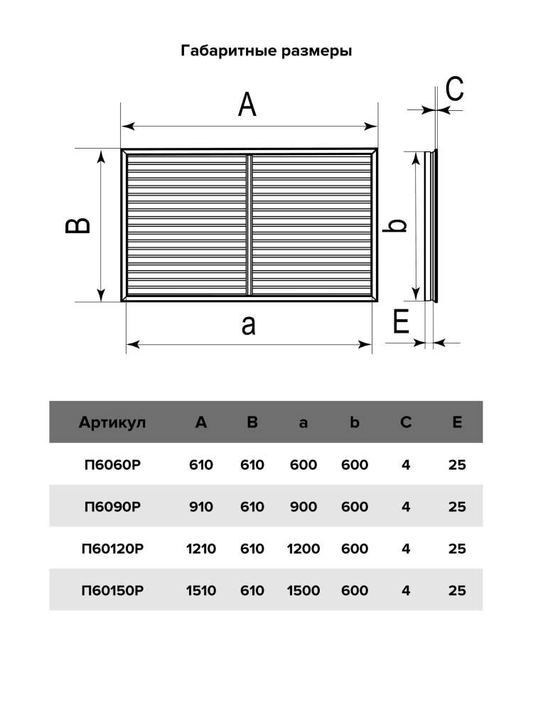 Экран радиаторный ПР фланец 600х600 пластик Oak ERA