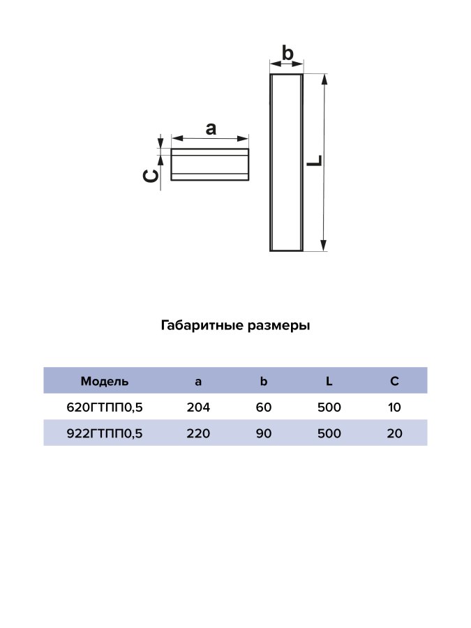 Шумоглушитель ГТПП 60х204 прямоугольный L0,5м пластик ERA